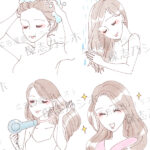 ヘアケア商品LPカットイラスト